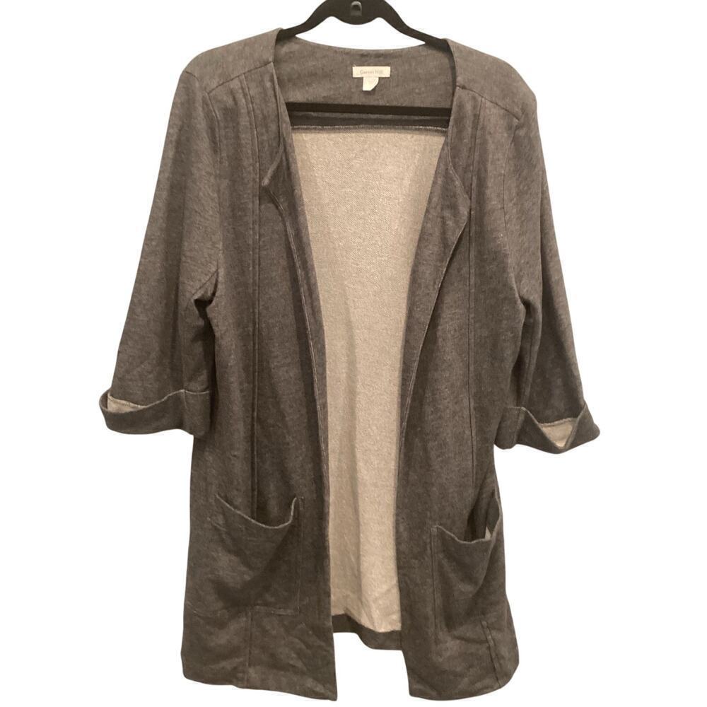 Garnet Hill Womens Cotton Modal Blend Open‎ Cardigan Fall Transitional Layers